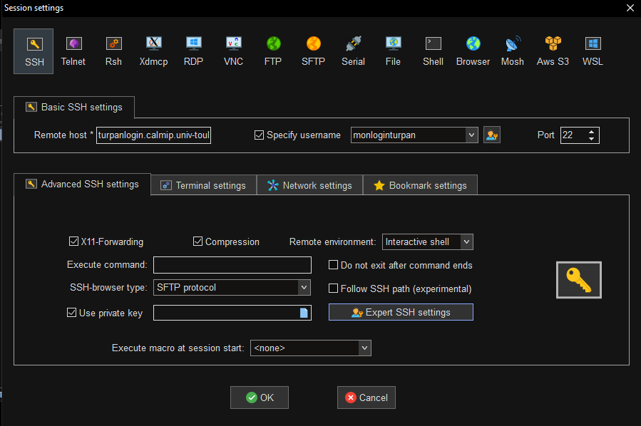moba ssh session